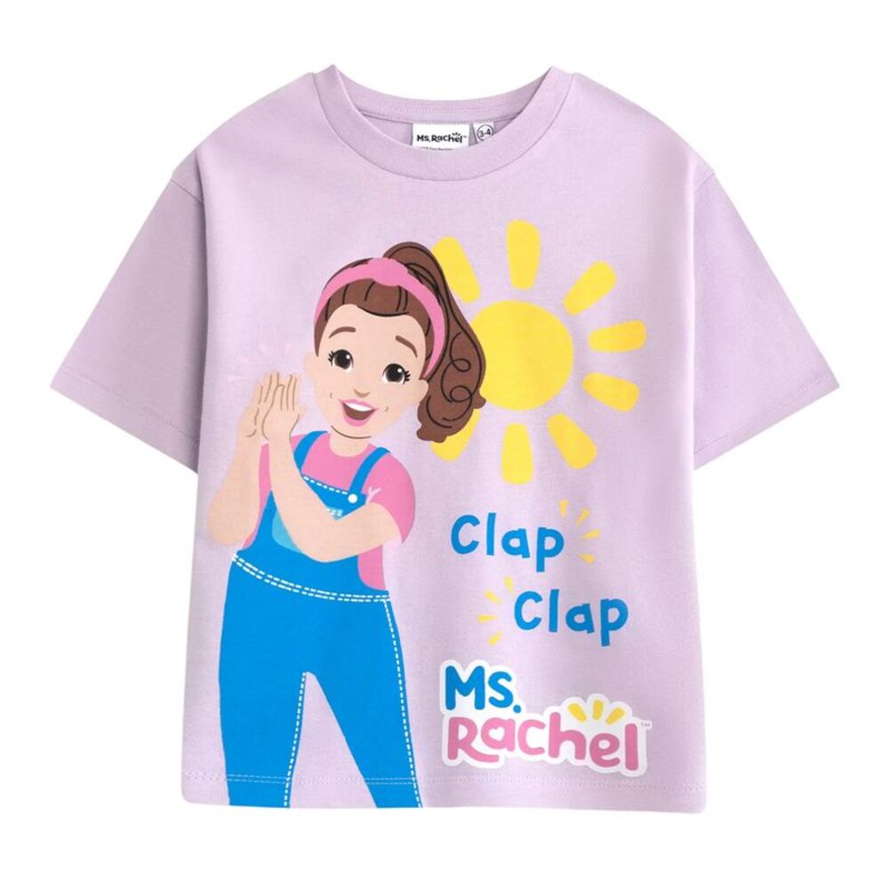 Ms. Rachel Girls Clap Clap Short-Sleeved T-Shirt / Pink